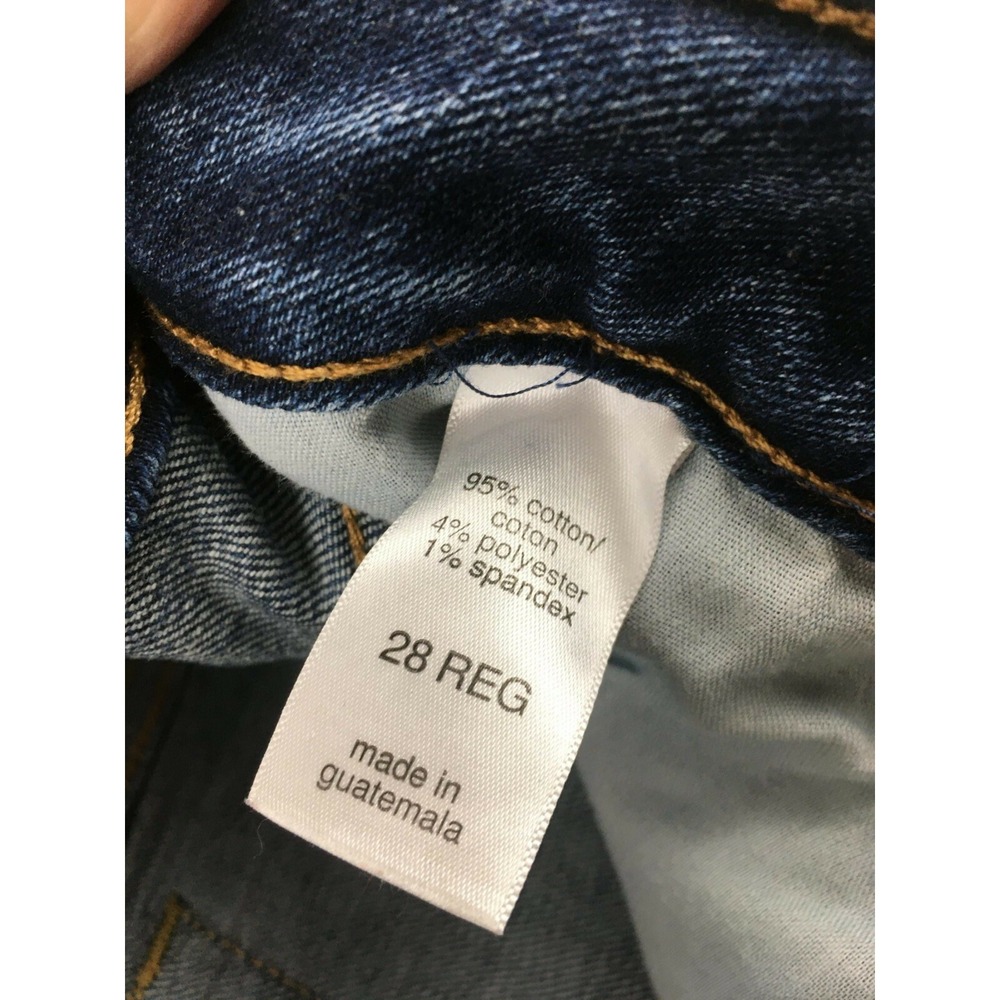 Maurices Pants Women's Size 28 REG Blue Denim Skinny Stretch Jeans Fringed Hem - Picture 4 of 10